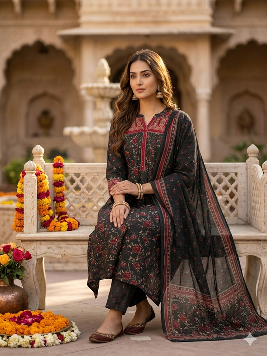 Rare Rose Dupatta Set