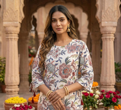 The Gulbagh Handblock Embroidered Top