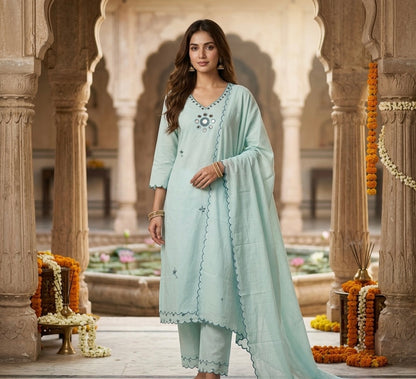 Noor-e-Aina Mulcotton Dupata Set