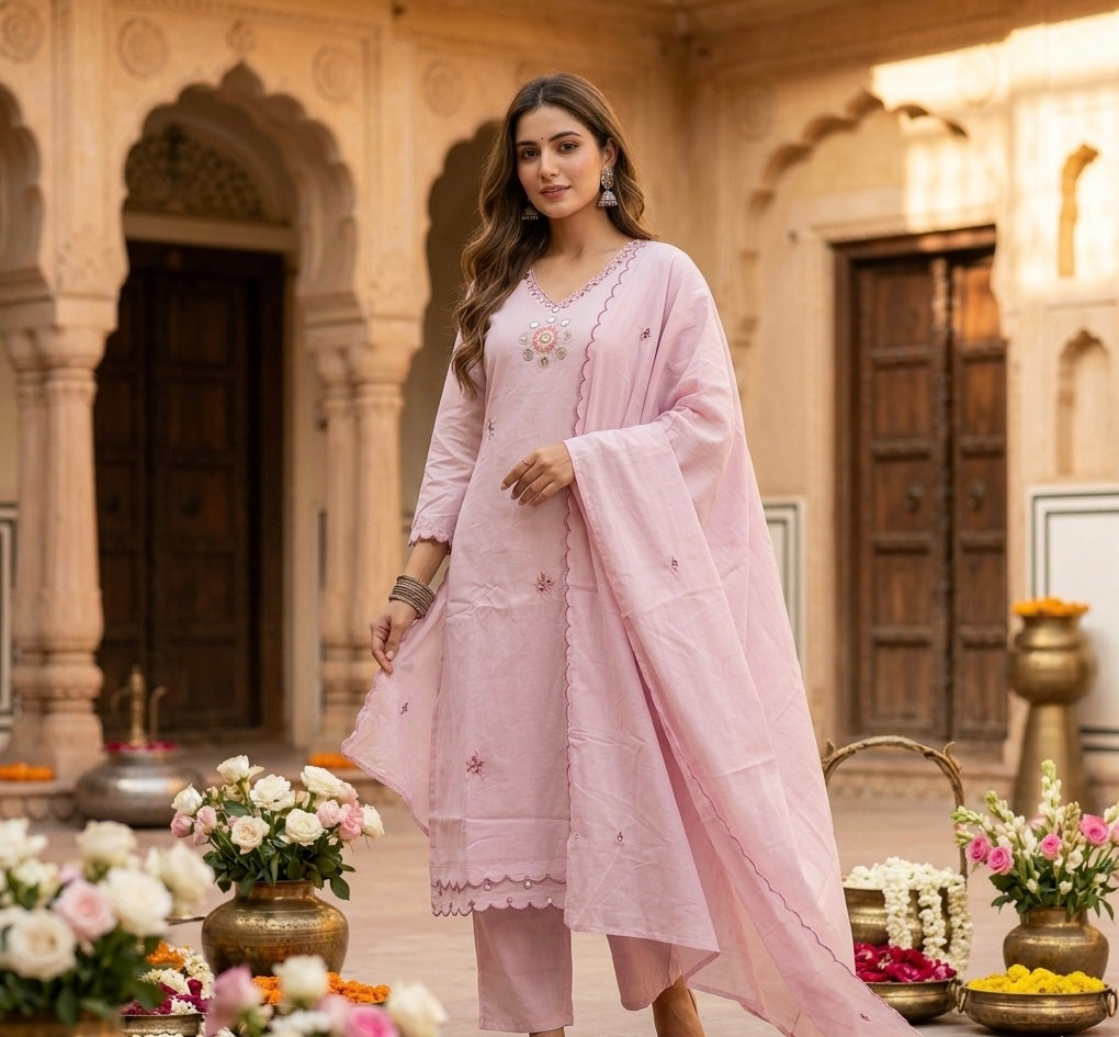 Noor-e-Aina Mulcotton Dupata Set