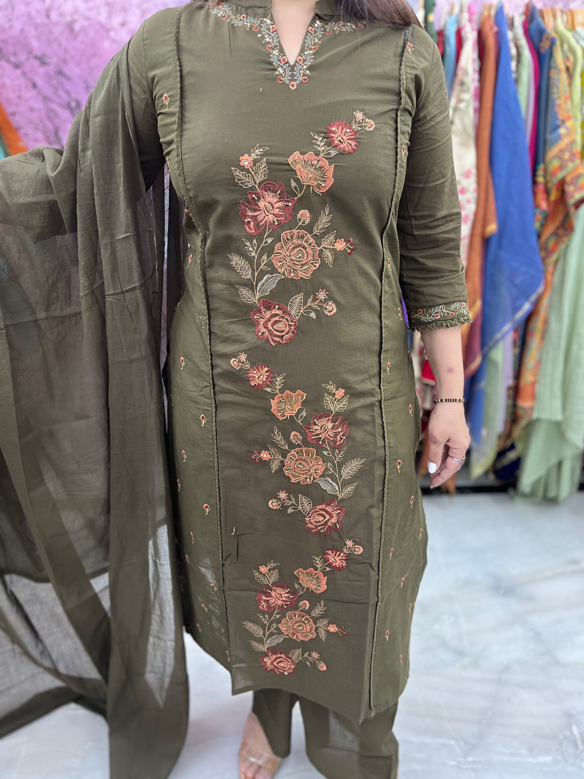 The Gulzaar Embroidered Dupatta Set