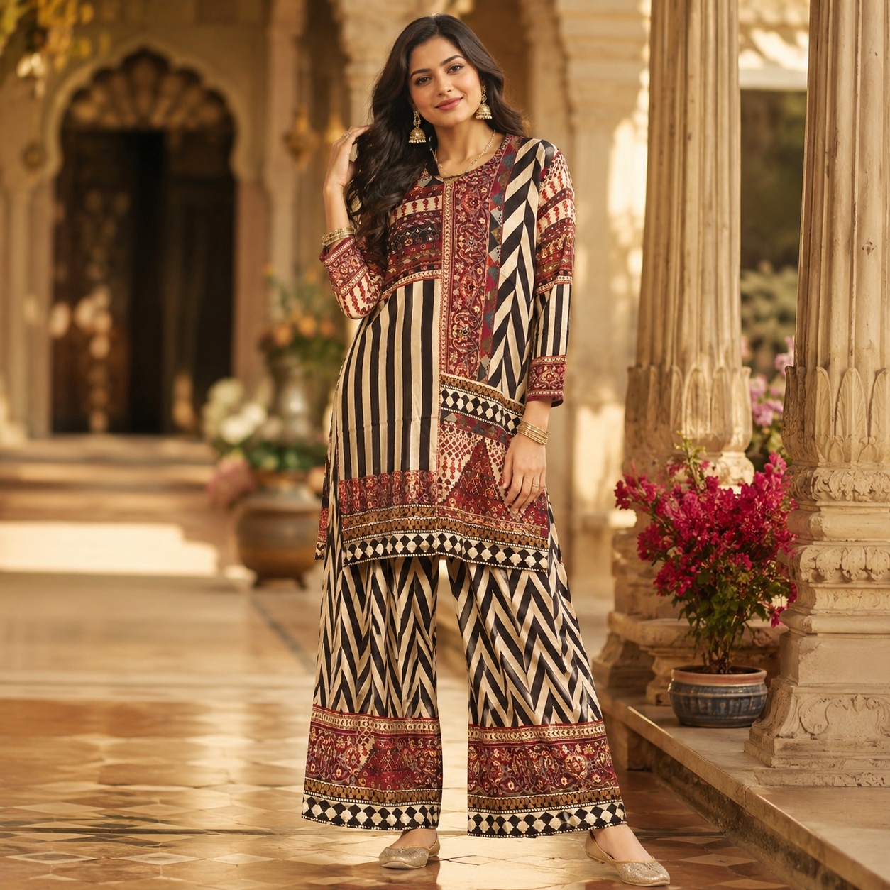 The Chevron Royale Crepe Co-ord Set