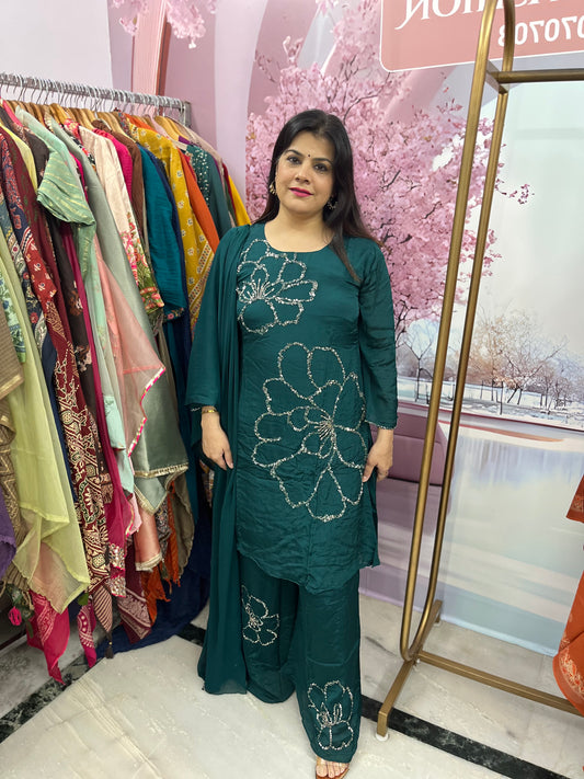 The Petal Chinon Dupatta Set