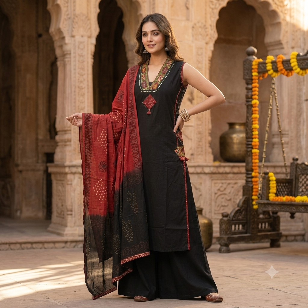The Rajkumari Kutch Dupatta Set