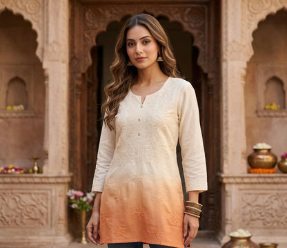 The Ombre Embroidered Top