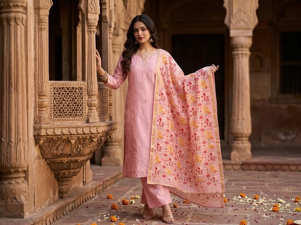 The Nawab Dupatta with Printed Dupatta