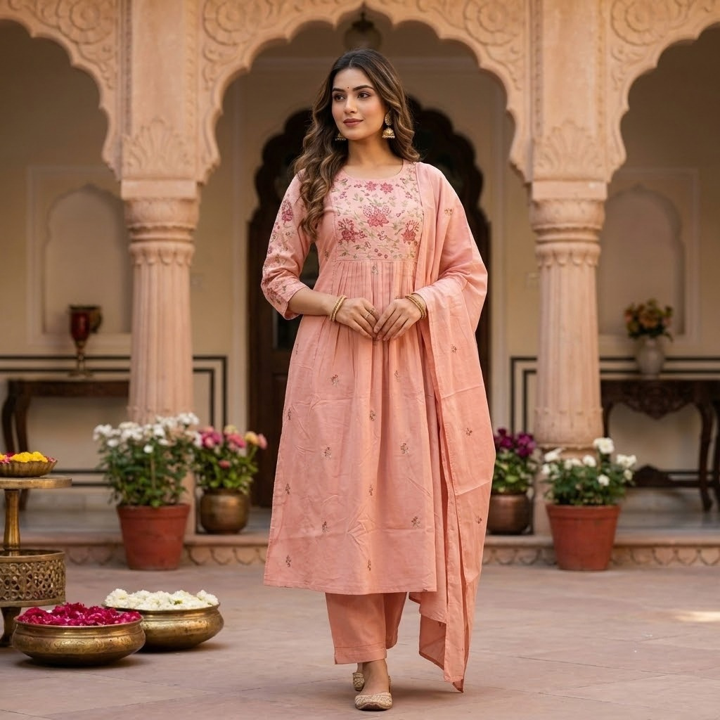 The Pritam A Line Flare Dupatta Set