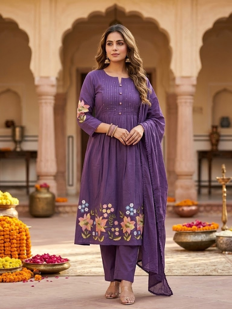 The Damini Patchwork Dupatta Set
