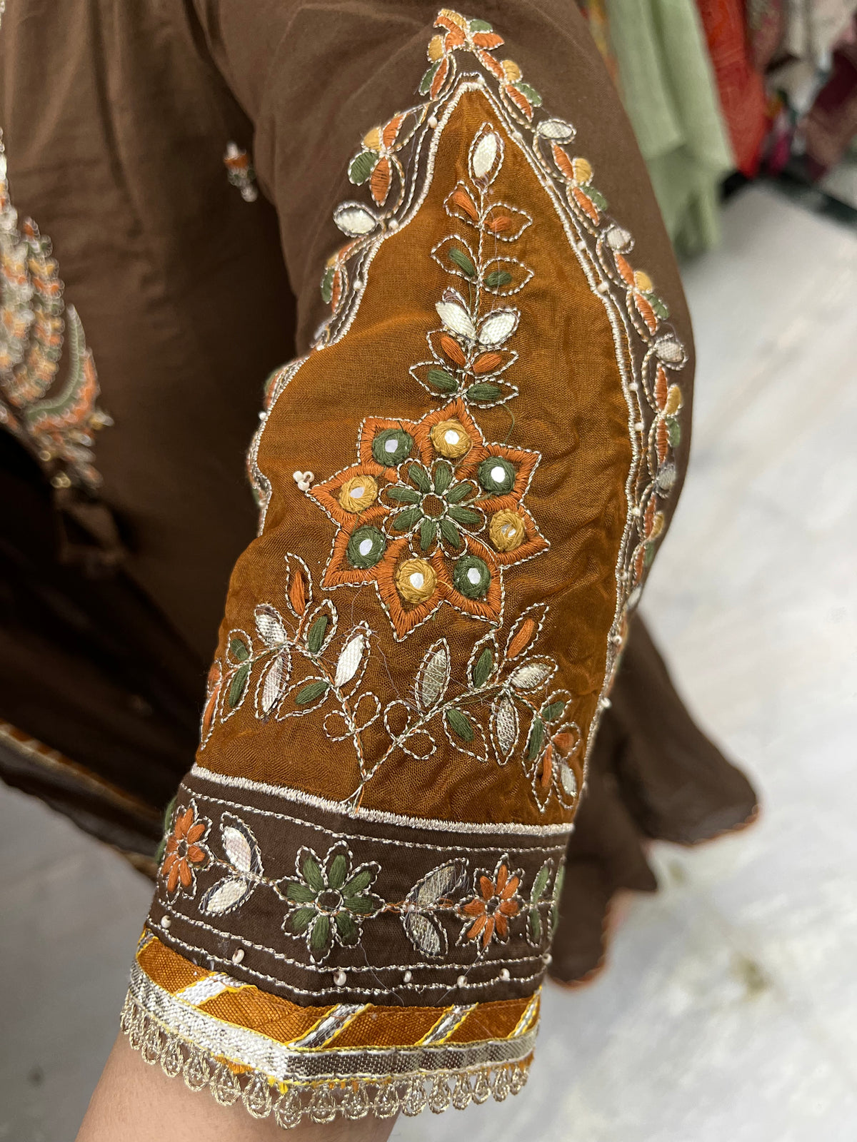 The Kirni Dupatta Set with Embroidered Sleeves