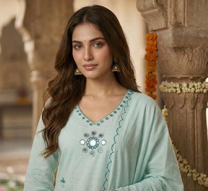 Noor-e-Aina Mulcotton Dupata Set