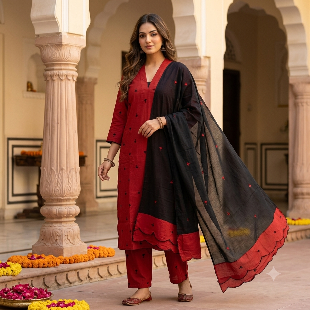 The Baradari Dupatta Set