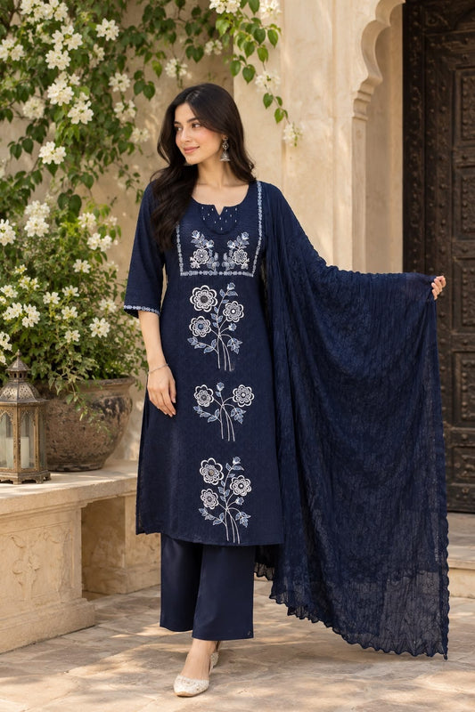 The Neelgandha Dobby Cotton Dupatta Set