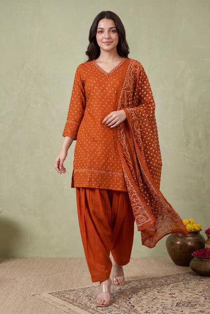 Traditional Bandhani Print Salwar Set