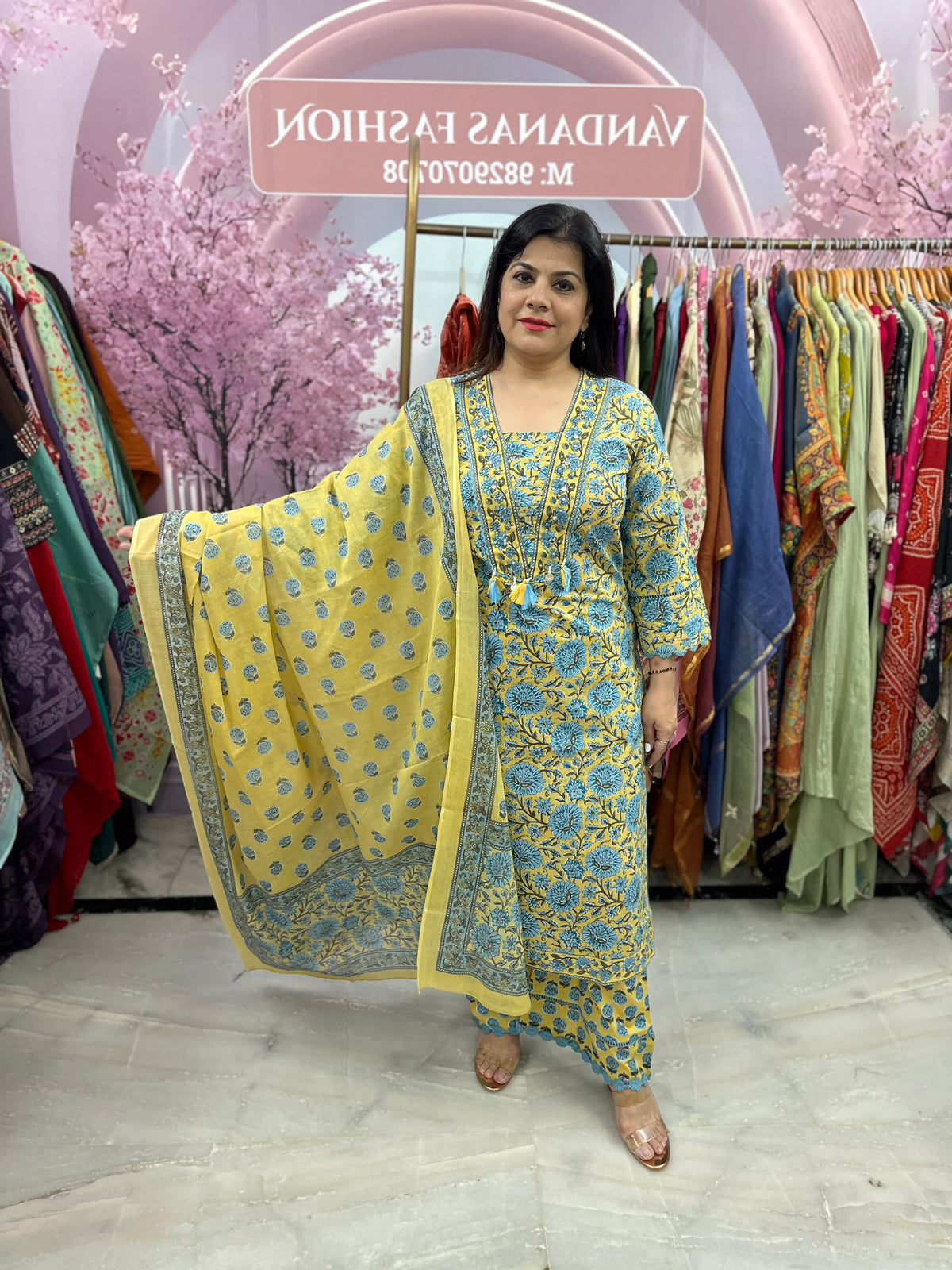 The Bagru Print Dupatta Set
