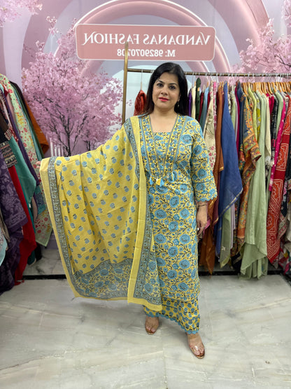 The Bagru Print Dupatta Set