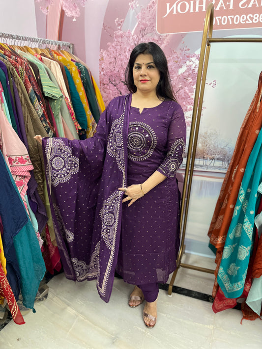The Mandala Artwork Dupatta Set