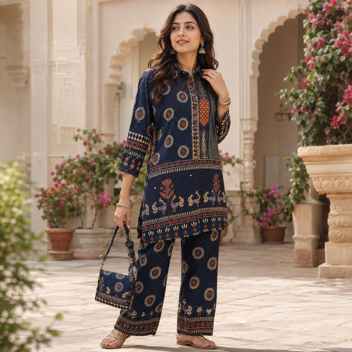 The Myra Travel Co-ord Set with Handbag