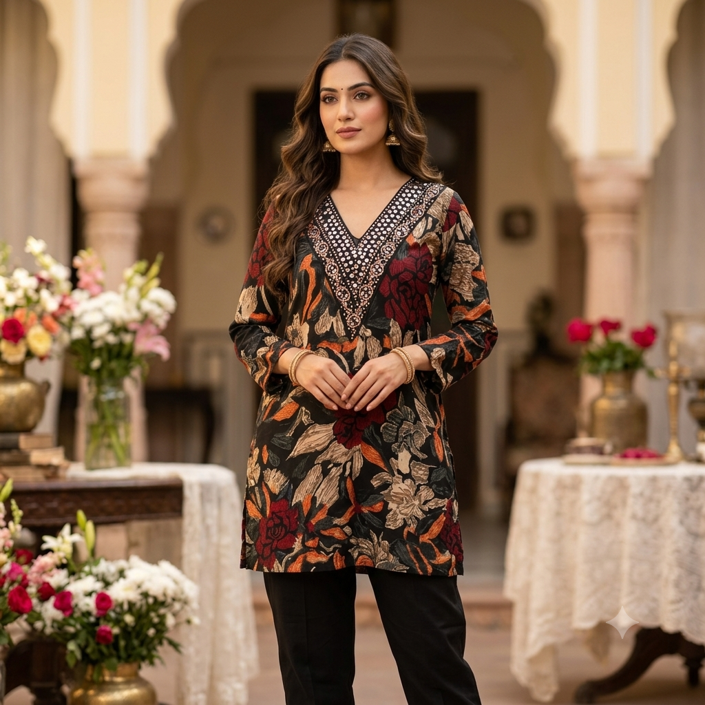 Zaira Shadow Bloom Co-ord Set with Pants