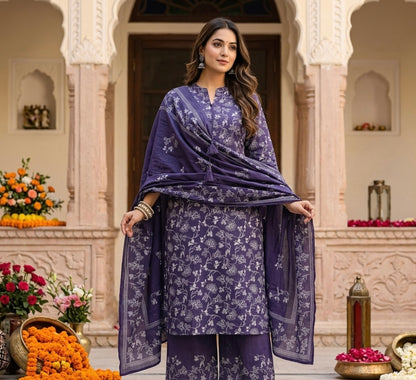 Romantic Lovebirds Embroidered Dupatta Set