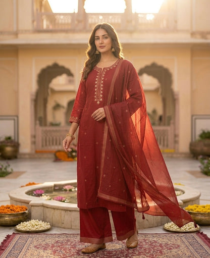 Marwar Gota Patti Embroidered Dupatta Set