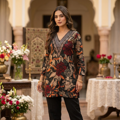 Zaira Shadow Bloom Co-ord Set with Pants