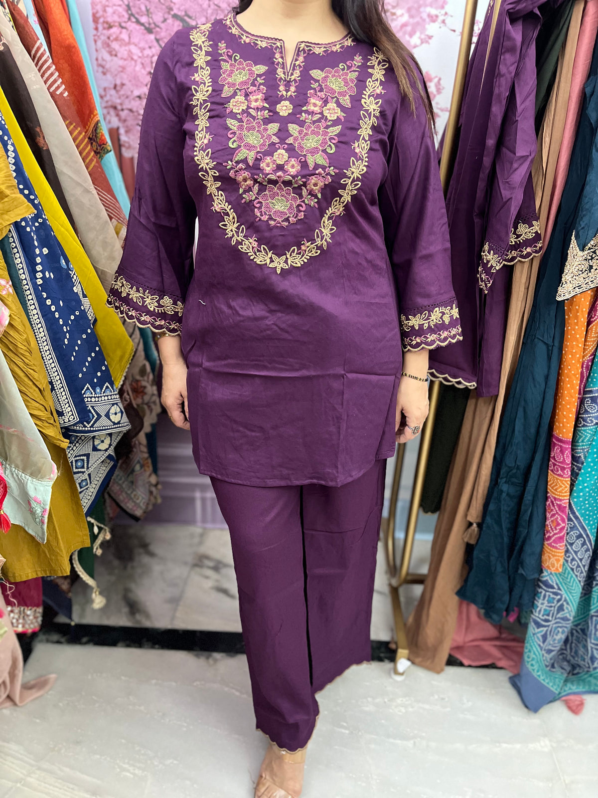 The Naaz Thread Embroidered Co-ord Set
