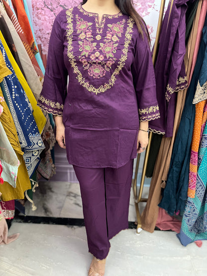 The Naaz Thread Embroidered Co-ord Set