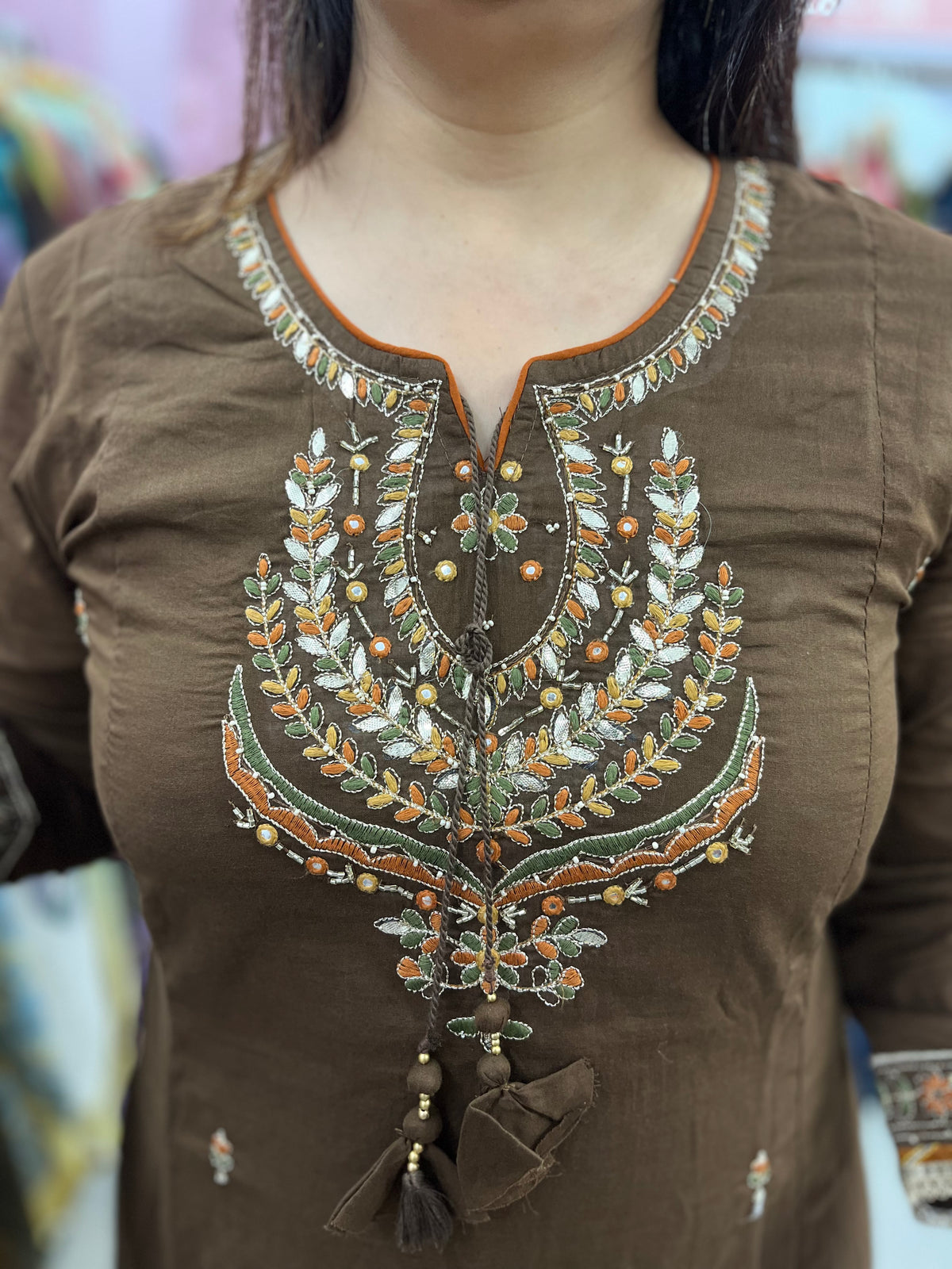The Kirni Dupatta Set with Embroidered Sleeves