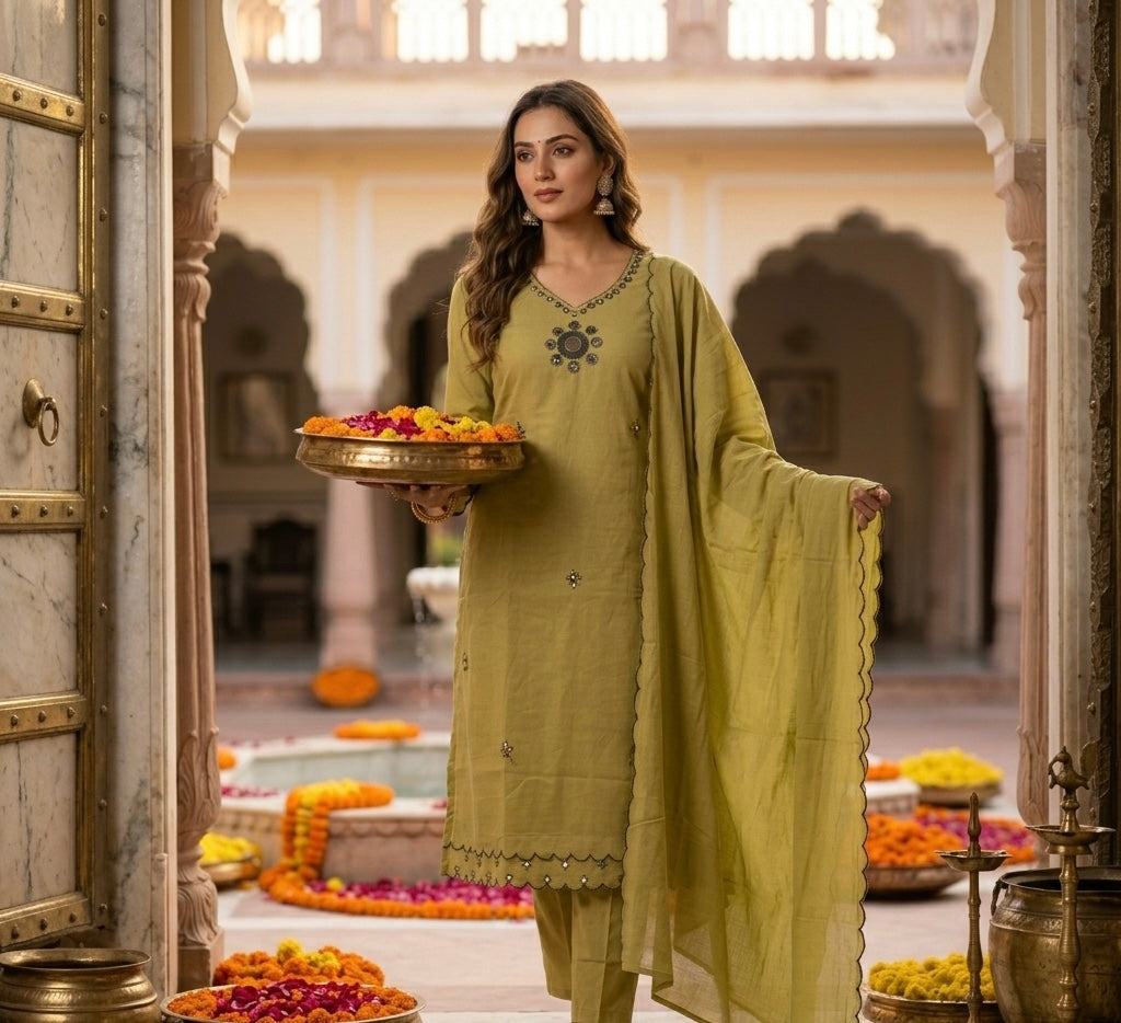 Noor-e-Aina Mulcotton Dupata Set
