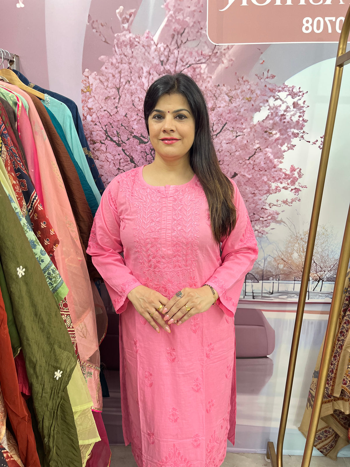 The Lakhnavi Pure Cotton Kurti Set