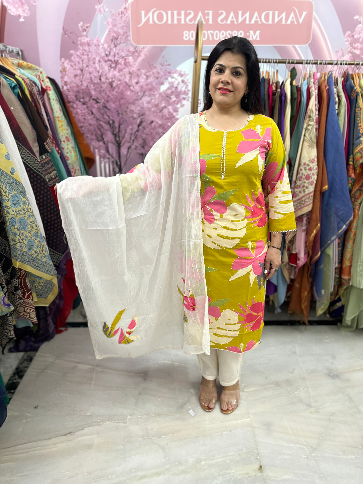 The Rangoli Grafitti Dupatta Set