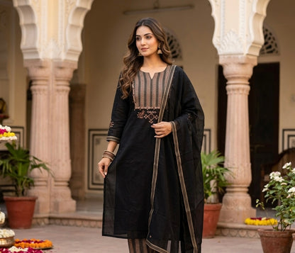 The Ahana Noir Dupatta Set