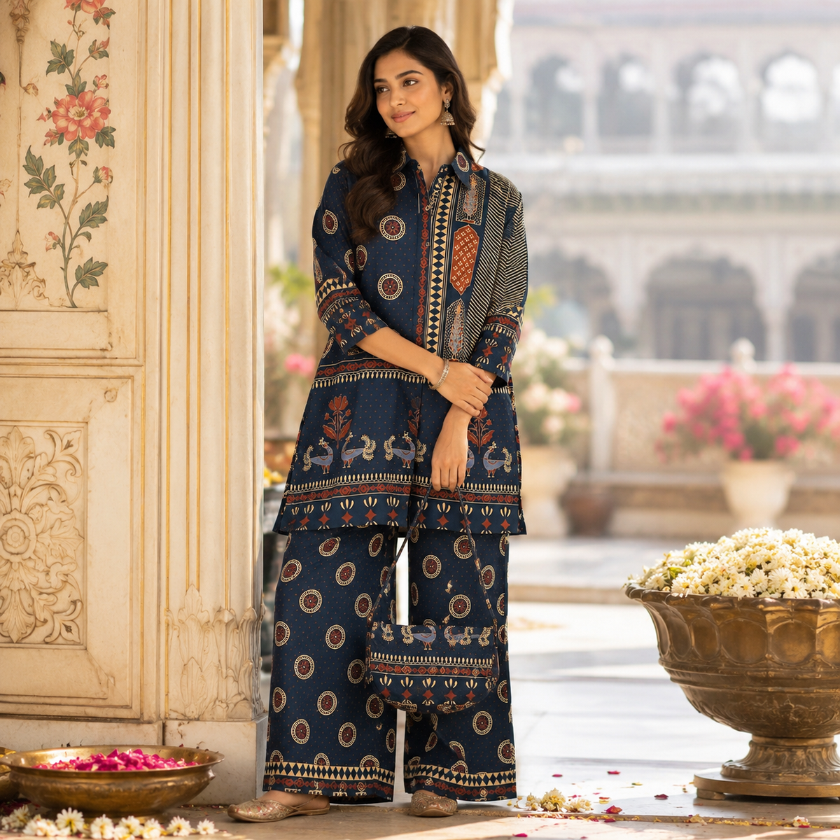 The Myra Travel Co-ord Set with Handbag