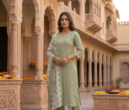 Lavanya Leheriya Dupatta Set
