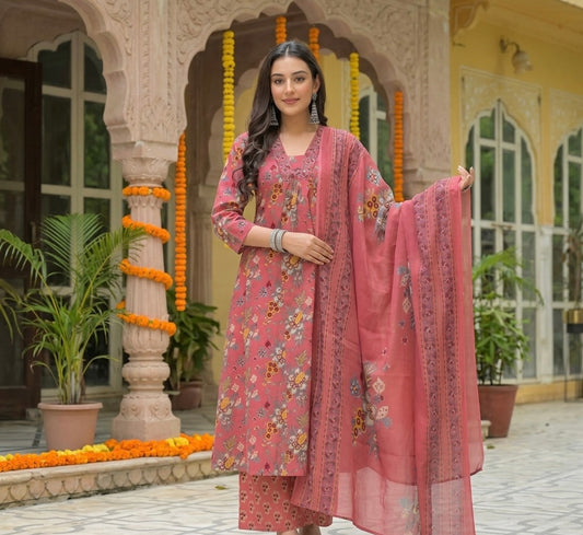Viral Inspired A-Line Dupatta Set