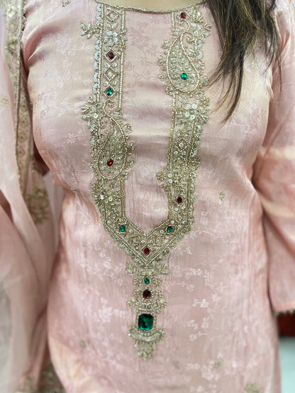 The Heera Stone Embroidered Dupatta Set