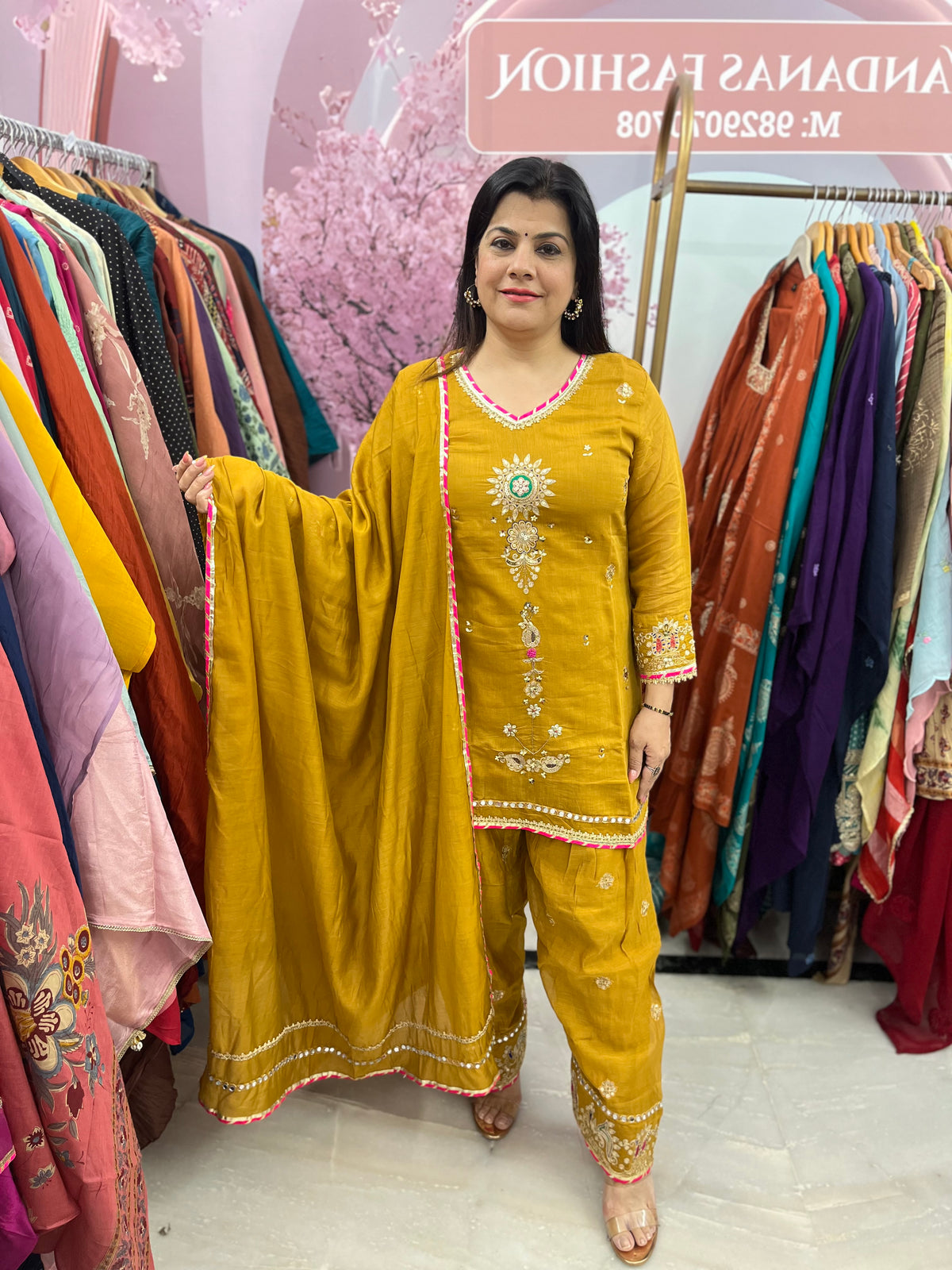 The Sahiba Zari Embroidered Farsi Salwar Set