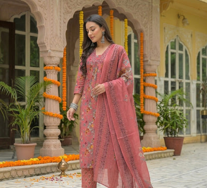 Viral Inspired A-Line Dupatta Set