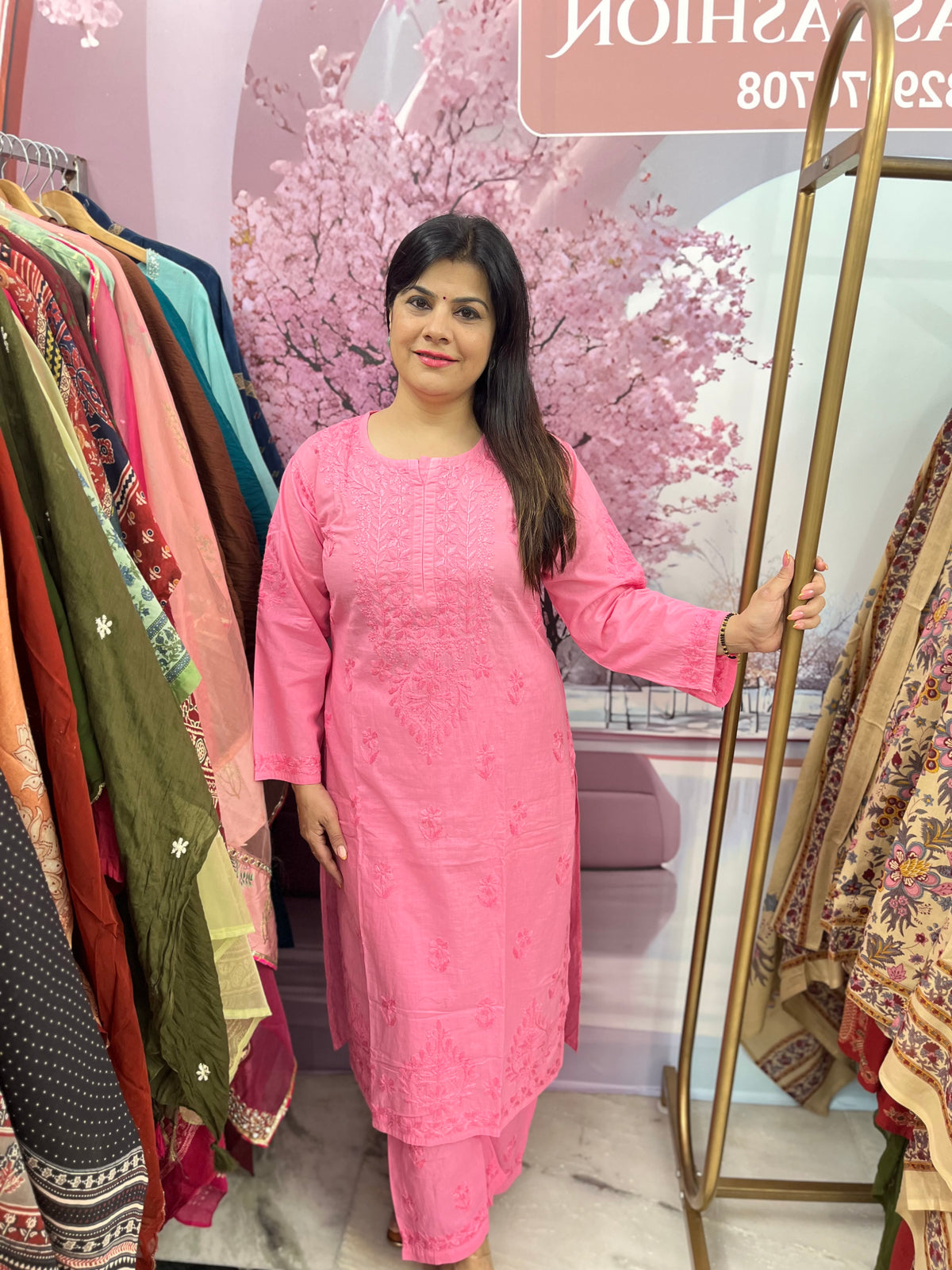 The Lakhnavi Pure Cotton Kurti Set
