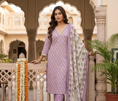 Lavanya Leheriya Dupatta Set