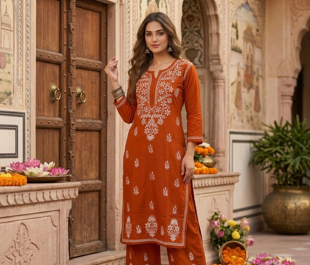 The Nazraana Lakhnavi Kurti Set