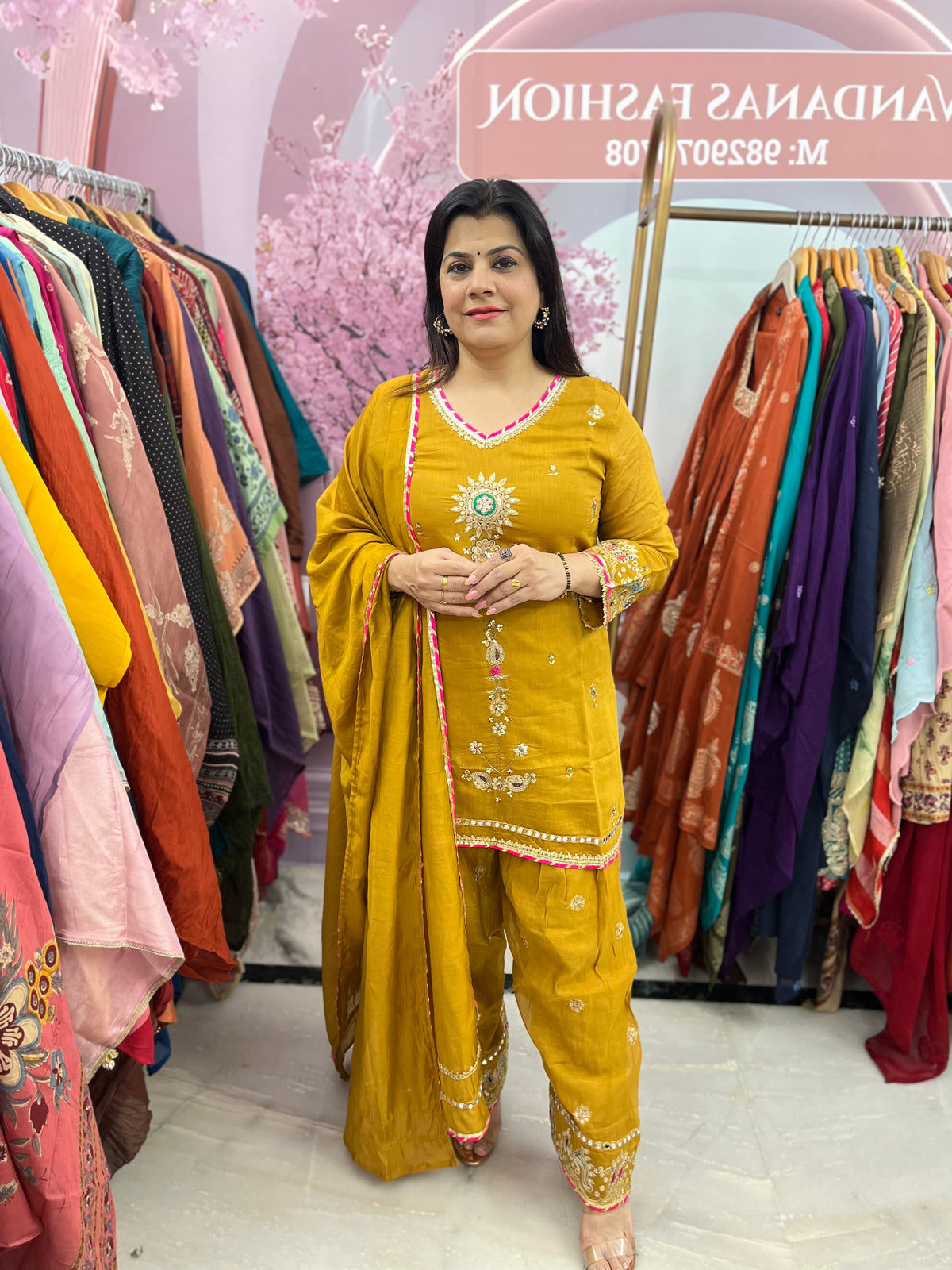 The Sahiba Zari Embroidered Farsi Salwar Set