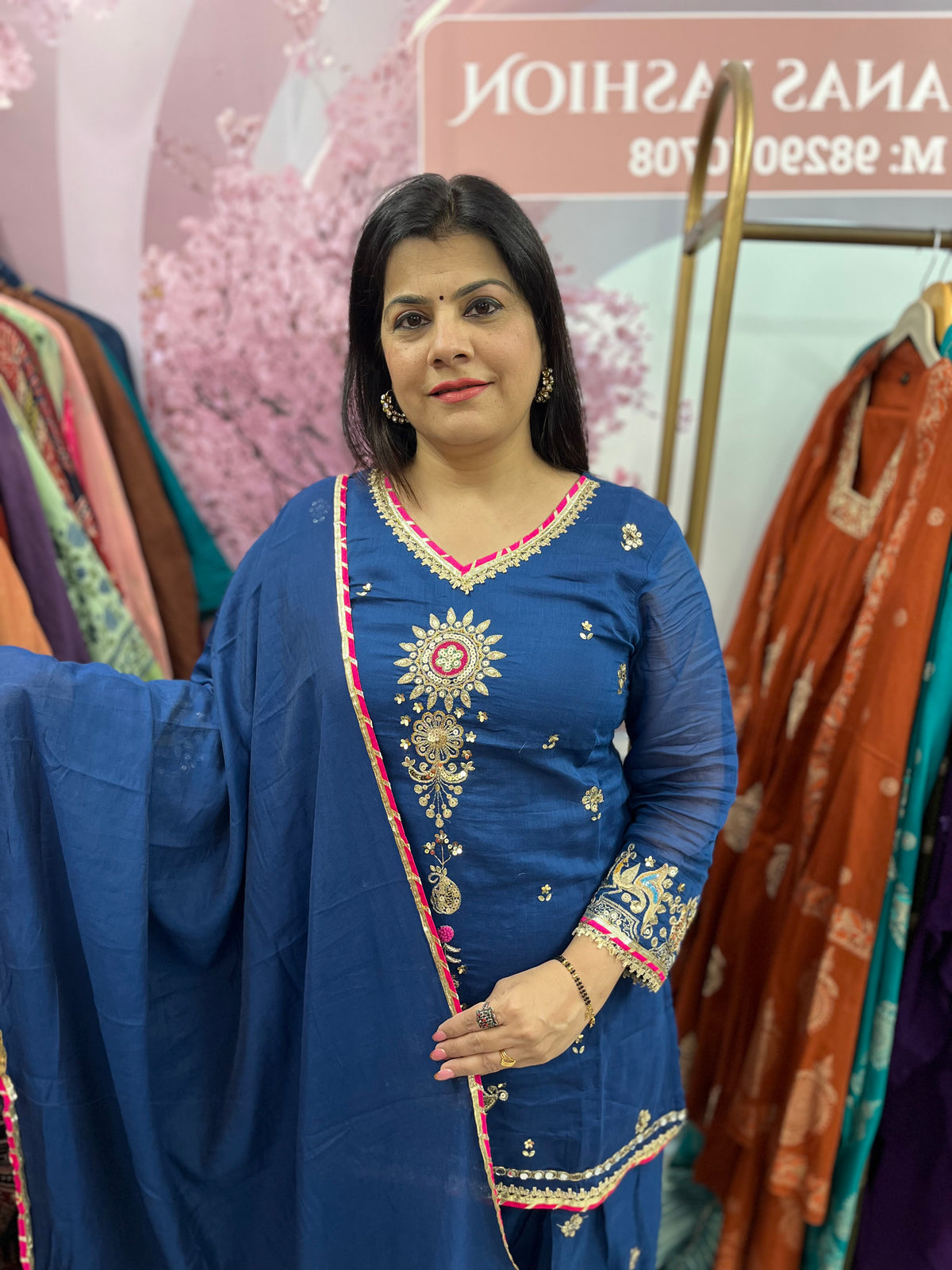 The Sahiba Zari Embroidered Farsi Salwar Set