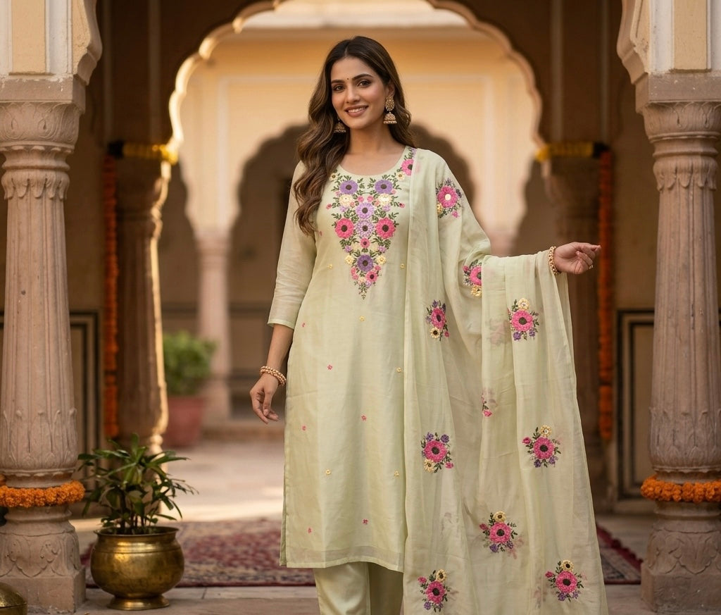The Folklore Dupatta Set
