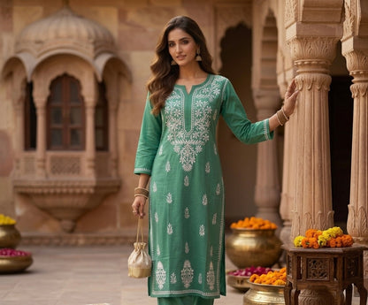 The Nazraana Lakhnavi Kurti Set