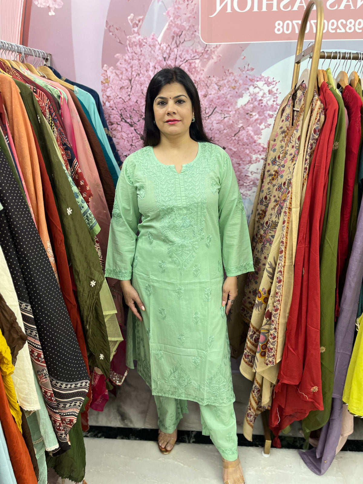 The Lakhnavi Pure Cotton Kurti Set
