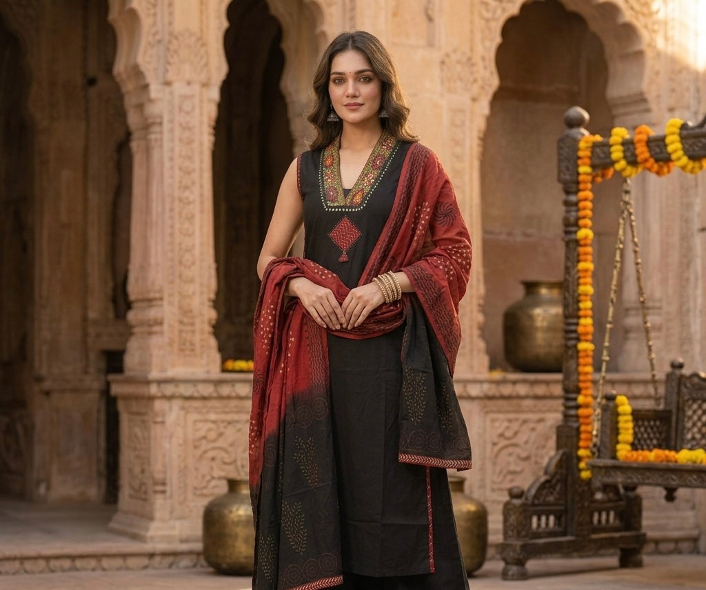The Rajkumari Kutch Dupatta Set