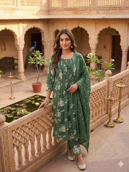 Peace Bird Dupatta Set