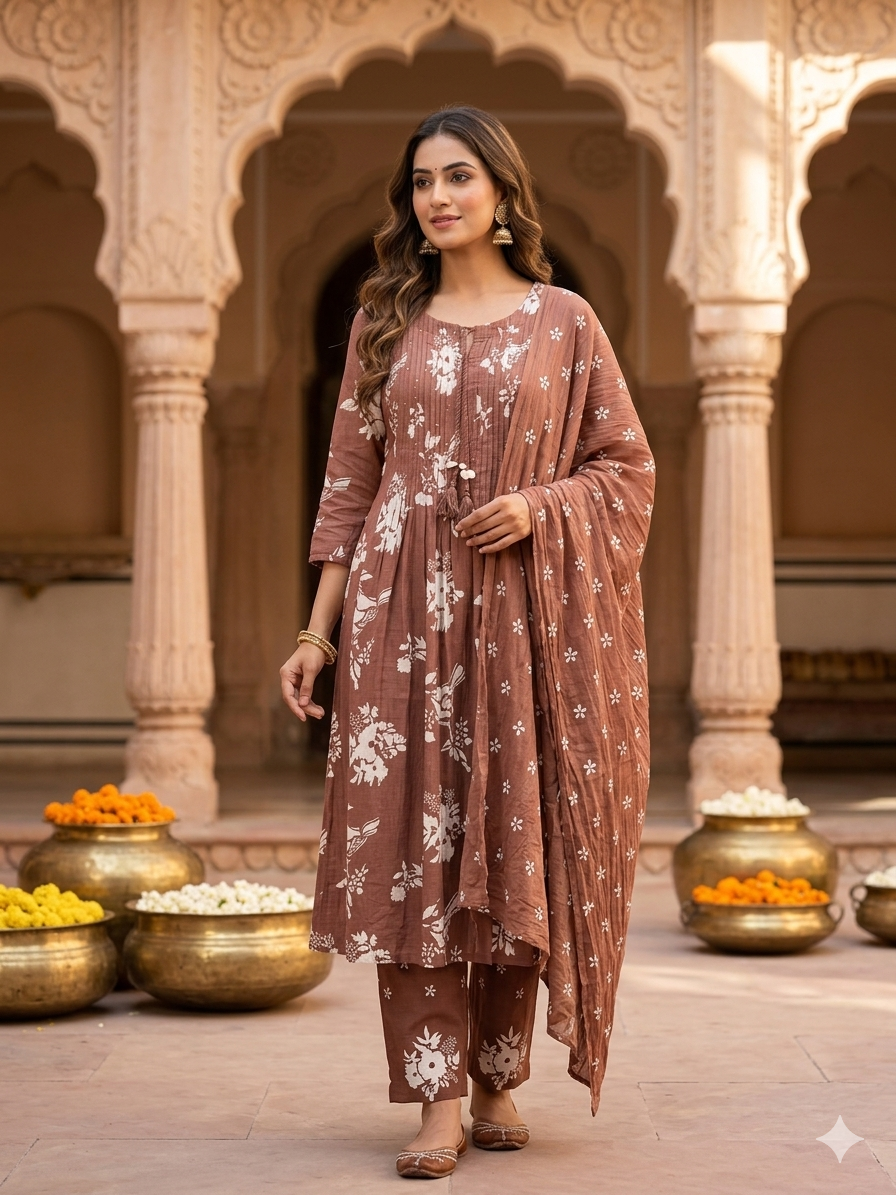Peace Bird Dupatta Set
