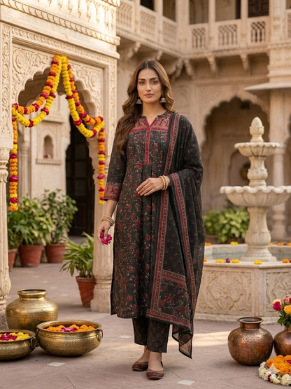 Rare Rose Dupatta Set